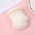 Women's Fashion Cat Paw Plush Fingerless Winter Gloves
