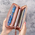 Women's Fashion PU Leather Long Zipper Wallet