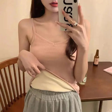 Women's Seamless Elastic Thermal Underwear Sleeveless Top
