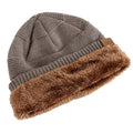 Unisex Thick Fur Lined Knitted Winter Beanie Cap F&S