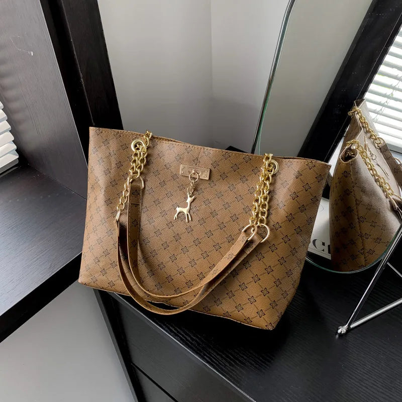 Women's Fashion Soft Leather Large Capacity Shoulder Tote Bag