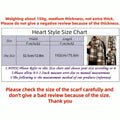 Women's Winter Thick Heart Plaid Blanket Shawl Scarf