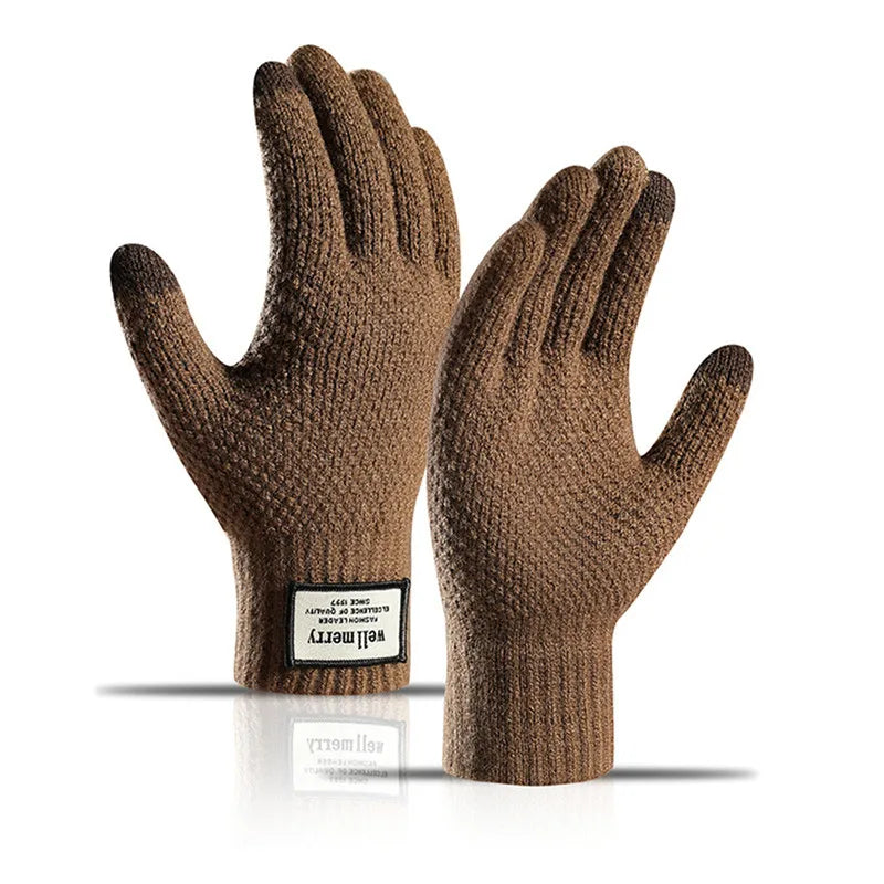 Men's Knitted Touchscreen Warm Winter Gloves