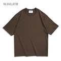 Unisex Solid Loose Fit Casual Short Sleeve T-Shirt