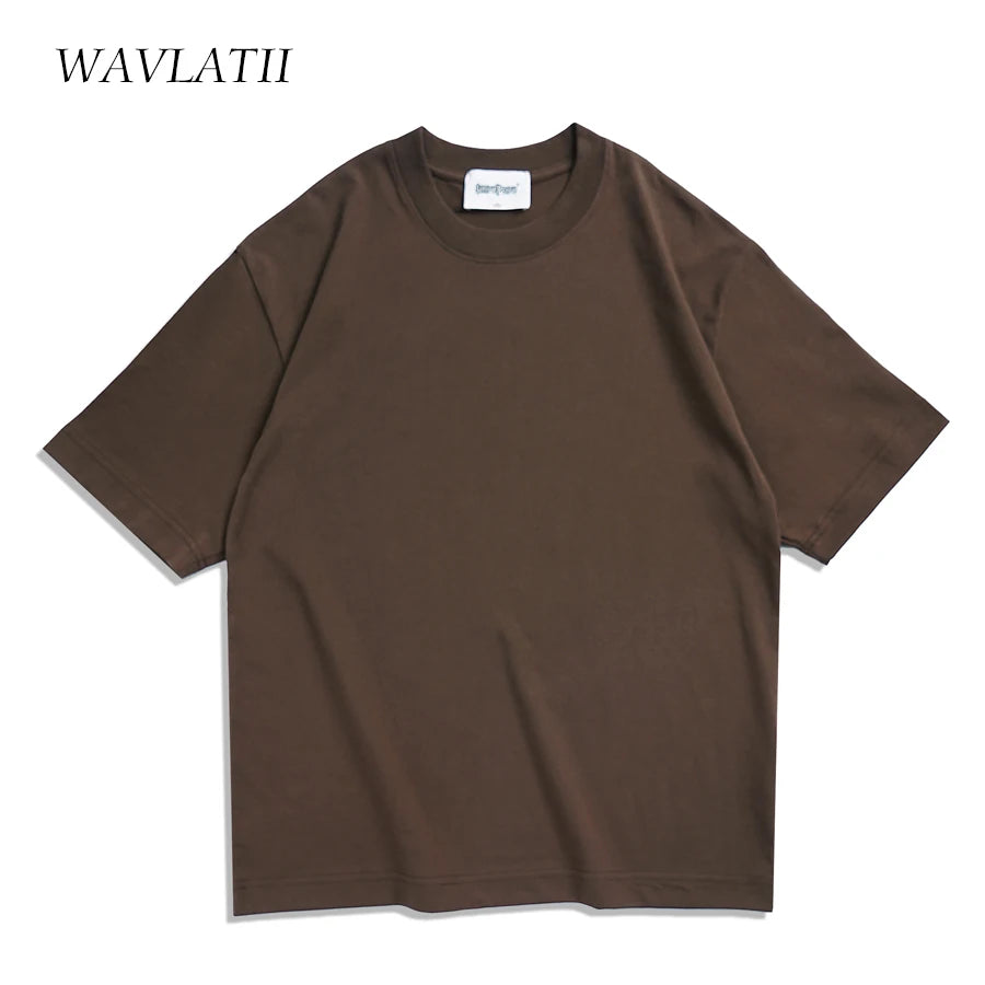 Unisex Solid Loose Fit Casual Short Sleeve T-Shirt