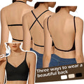 Women's Deep U Plunge Seamless Push Up Backless Bra