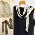 Women's Polka Dot Long Ribbon Scarf 150x4cm