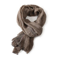 Men's Striped Cotton Linen Warm Shawl Scarf 200x75cm
