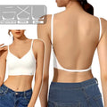 Women's Deep U Plunge Seamless Push Up Backless Bra