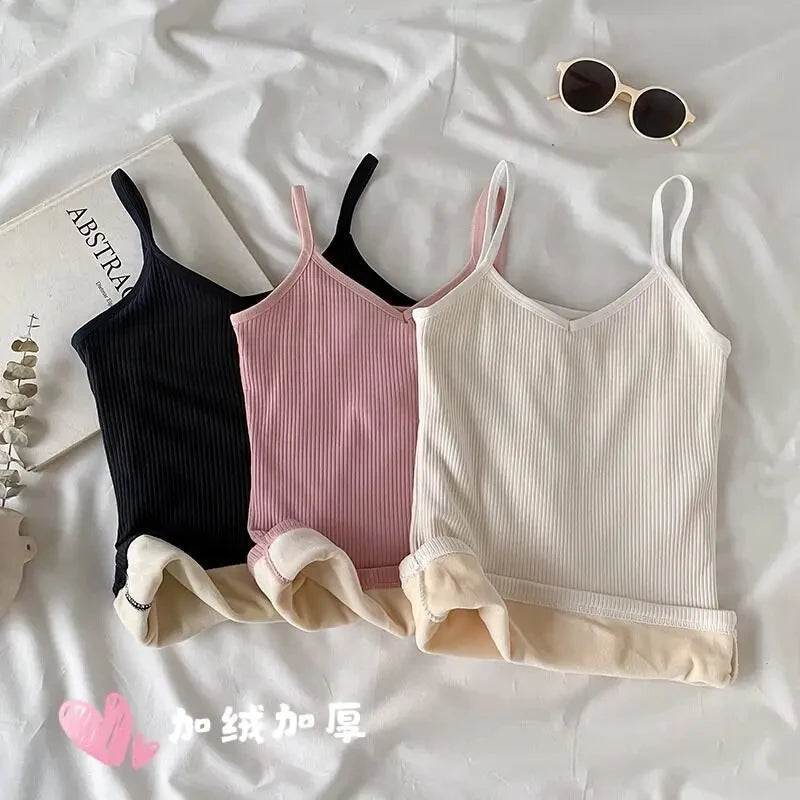 Women's Seamless Elastic Thermal Underwear Sleeveless Top