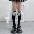 Women's Fashion Cute Lace Bow Knot Knee High Socks