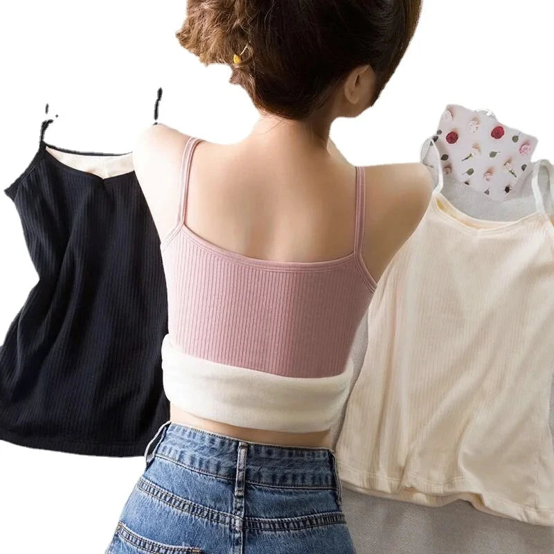 Women's Seamless Elastic Thermal Underwear Sleeveless Top