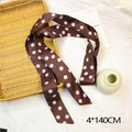 Women's Polka Dot Long Ribbon Scarf 150x4cm