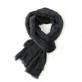 Men's Striped Cotton Linen Warm Shawl Scarf 200x75cm