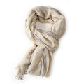 Men's Striped Cotton Linen Warm Shawl Scarf 200x75cm