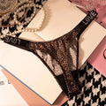 Women's Seamless Rhinestone Low Rise T-Back Thong GZ-3047