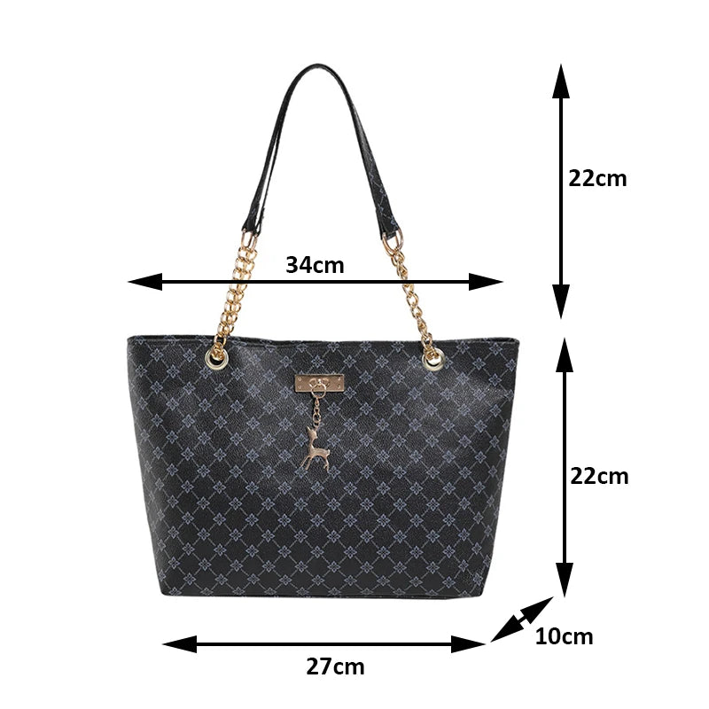 Women's Fashion Soft Leather Large Capacity Shoulder Tote Bag