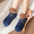 Unisex Winter Warm Fleece Non-Slip Slipper Socks