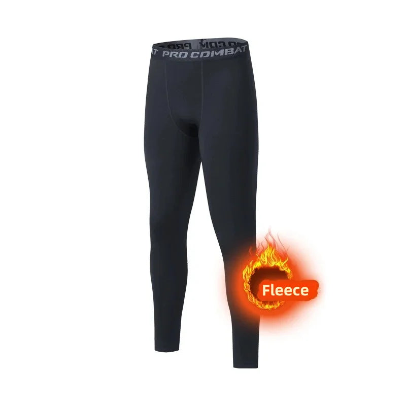 Men's Warm Fleece Compression Thermal Pants