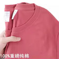 Unisex Solid 100% Cotton Loose Fit Short Sleeve T-Shirt