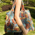 Women's Large Capacity Foldable Shoulder Grocery Tote Bag