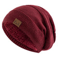 Unisex Thick Fur Lined Knitted Winter Beanie Cap F&S