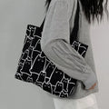 Women's Cute Cat Canvas Shoulder Tote Bag