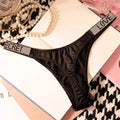 Women's Seamless Rhinestone Low Rise T-Back Thong GZ-3047