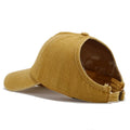 Women's Retro Washed Backless Ponytail Baseball Cap