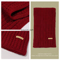 Unisex Winter Warm Knitted Solid Neckerchief Scarf 180x28cm