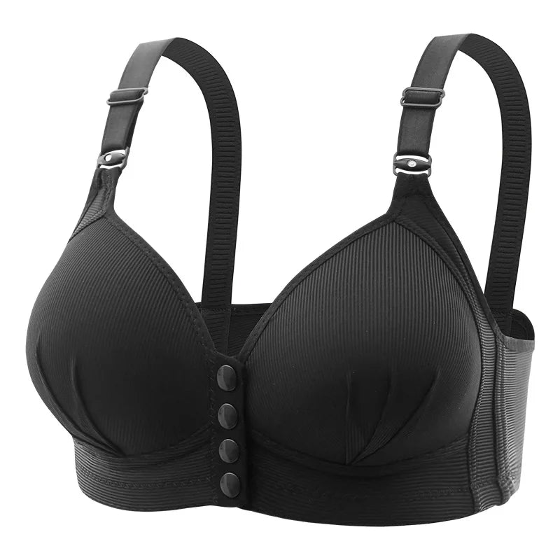 Women's Front Closure Seamless Push Up Bra