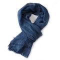 Men's Striped Cotton Linen Warm Shawl Scarf 200x75cm