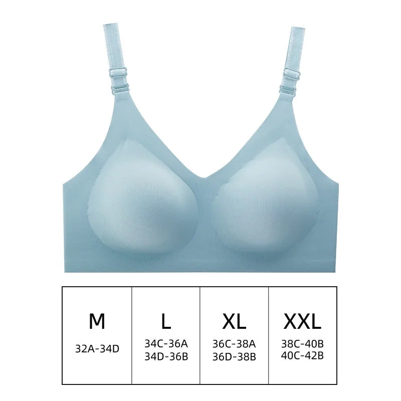 Women's Deep V Gather Seamless Wireless Bra