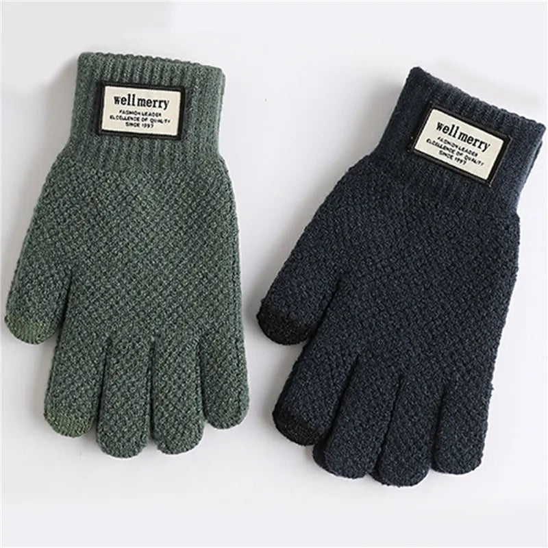 Men's Knitted Touchscreen Warm Winter Gloves
