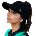 Women's Fashion Warm Knit Ponytail Beanie Cap