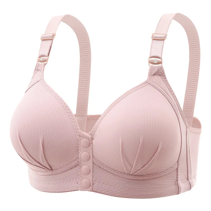 Women's Front Closure Seamless Push Up Bra