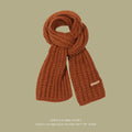 Unisex Winter Warm Knitted Solid Neckerchief Scarf 180x28cm