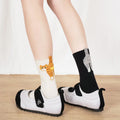 Women's Cartoon Cat Breathable Cotton Mid Socks