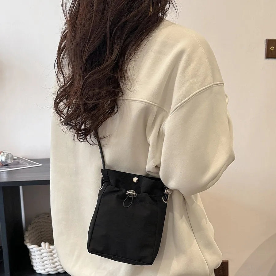 Women's Nylon Mini Phone Wallet Crossbody Shoulder Bag