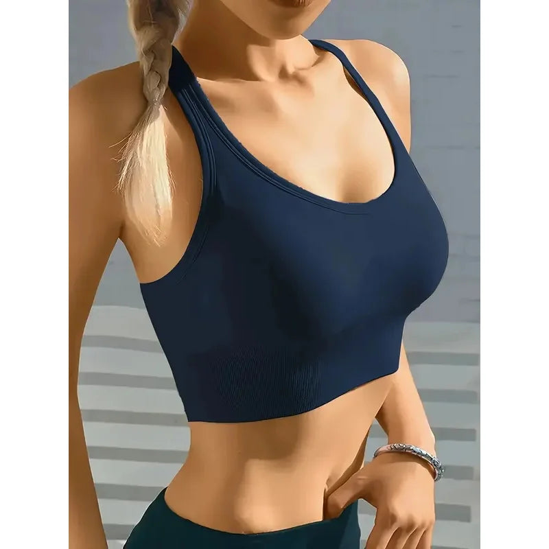 Women's Seamless Breathable Push Up Yoga Sports Bra