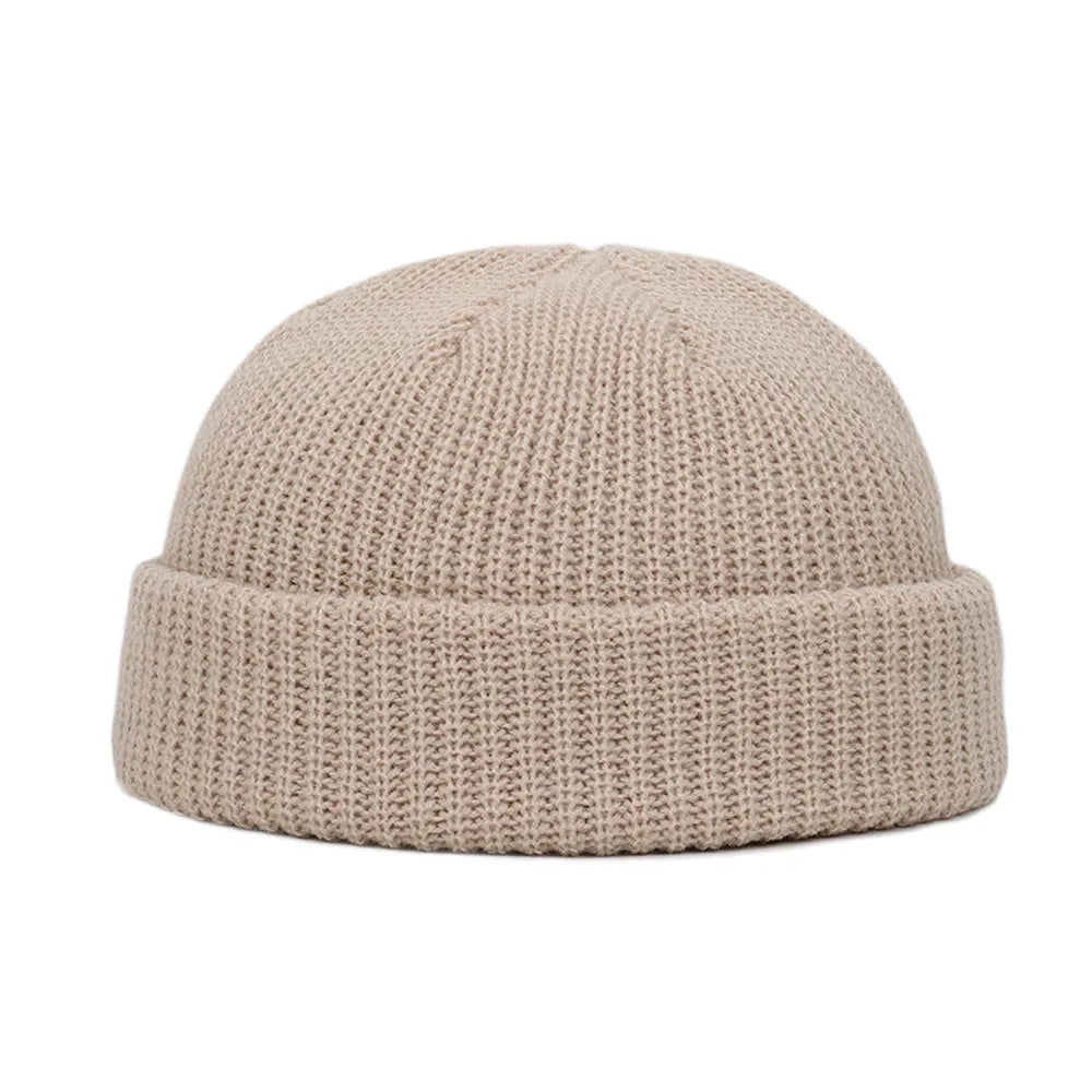 Unisex Solid Knitted Elastic Skull Beanie B0371