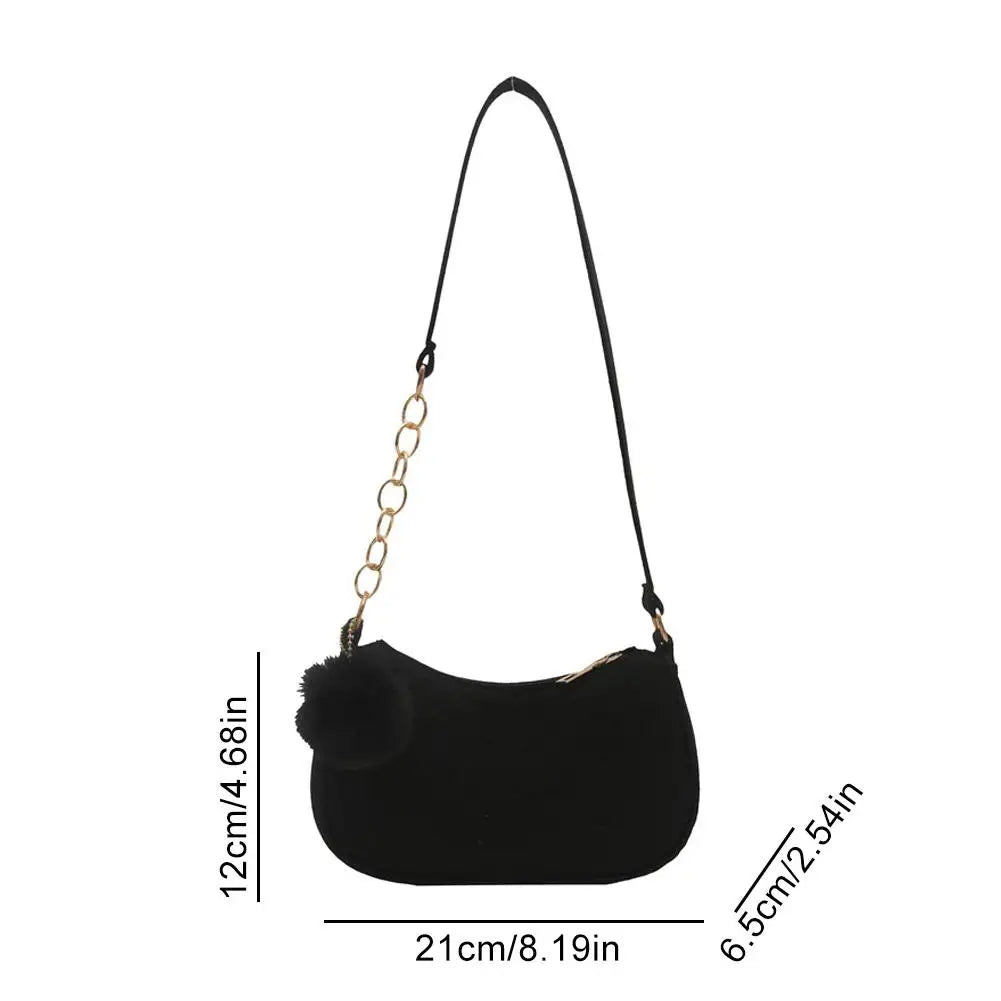 Women's Fashion Felt Underarm Shoulder Bag