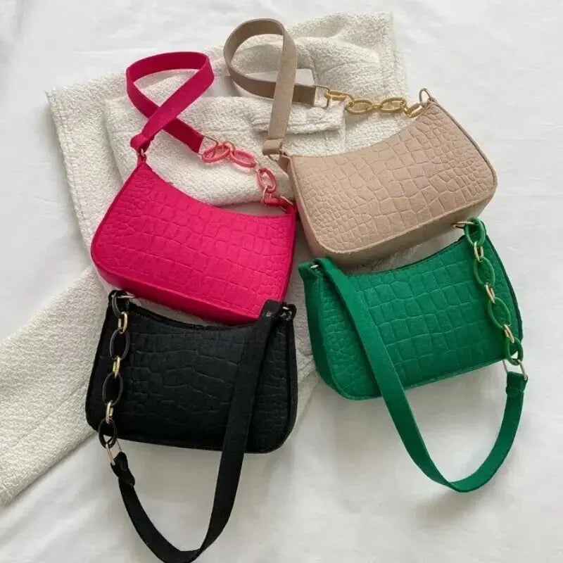 Women's Fashion Felt Underarm Shoulder Bag