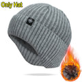 Unisex Thick Plush Warmth Knitted Winter Beanie Cap