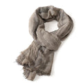 Men's Striped Cotton Linen Warm Shawl Scarf 200x75cm