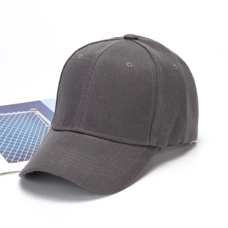 Unisex Solid Color Breathable Casual Baseball Cap