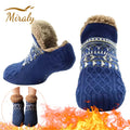 Unisex Winter Warm Fleece Non-Slip Slipper Socks