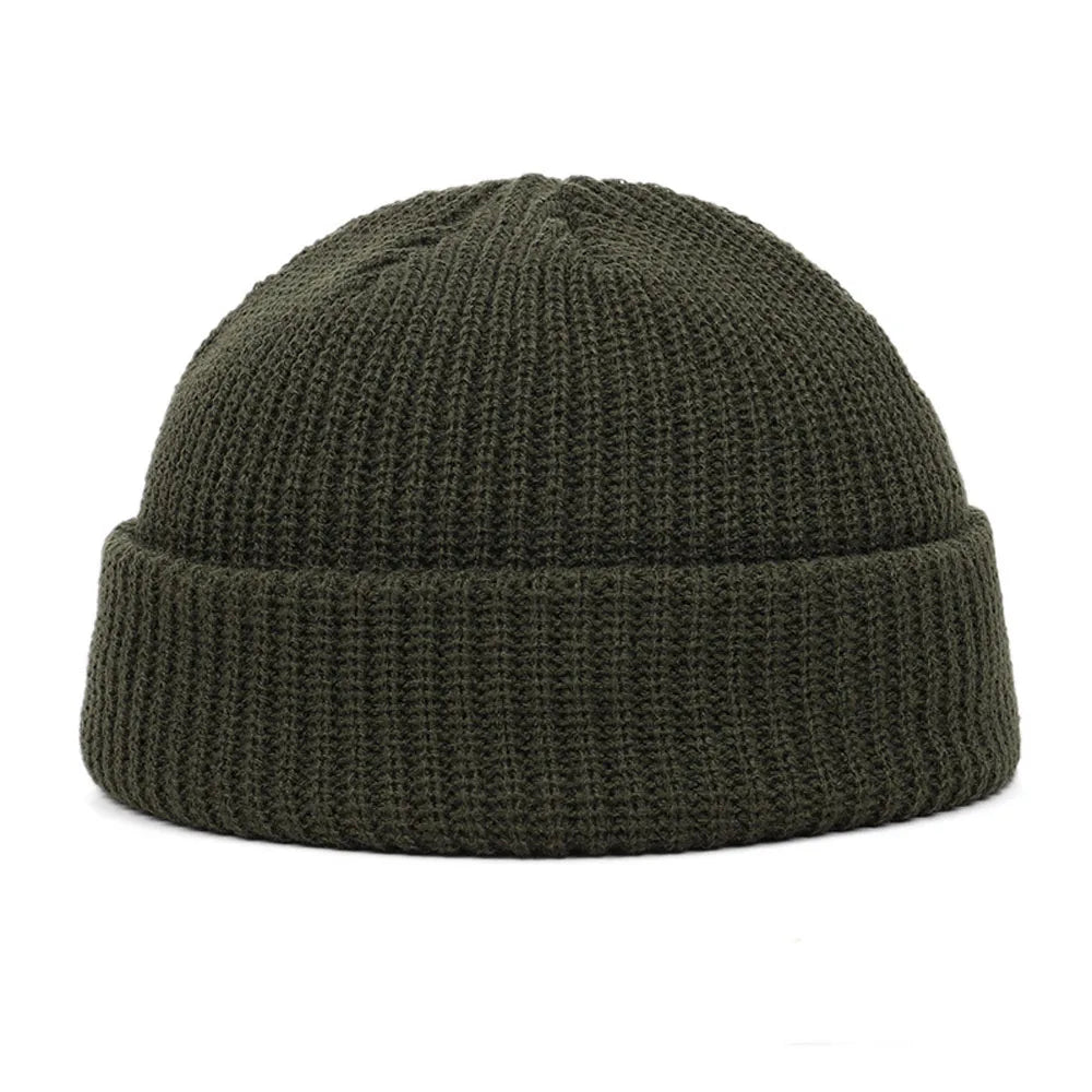 Unisex Solid Knitted Elastic Skull Beanie B0371
