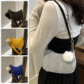 Women's Fashion Felt Underarm Shoulder Bag