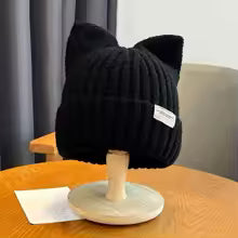 Women's Fashion Cute Cat Ears Warm Knit Winter Beanie